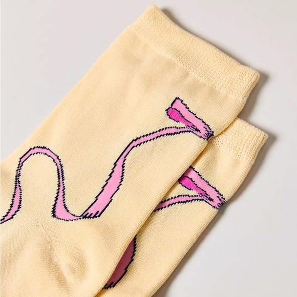 BAGGU Pink Bow Crew Sock - Picture 1 of 6